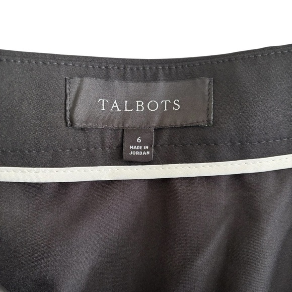 Talbots Faux Wrap Button Knee-Length A-Line Skirt Office Workwear Classic Size 6 - Picture 9 of 13
